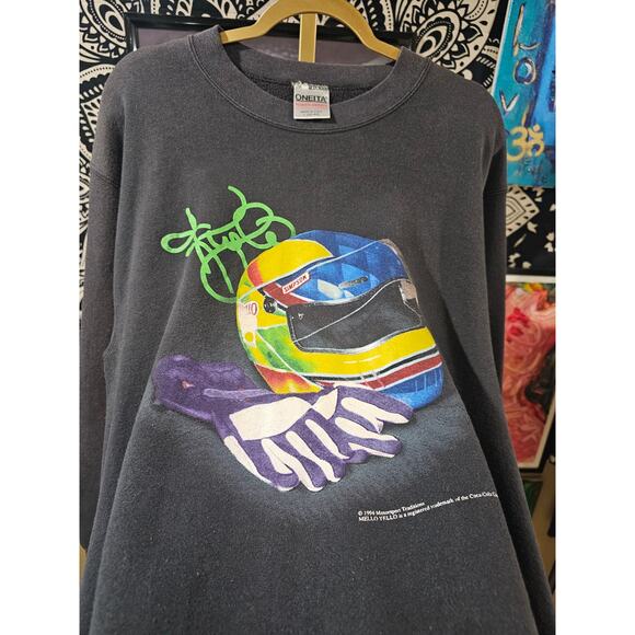 Rare Vintage 1994 Kyle Petty Mello Yello #42 NASCAR Crewneck Large Faded - Picture 7 of 10